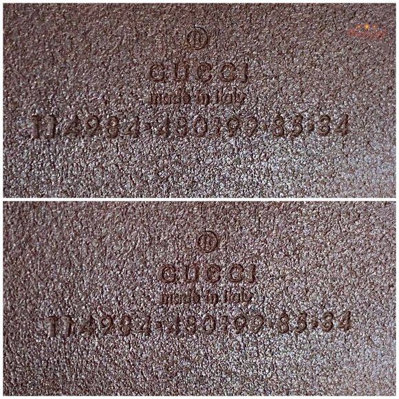 Authentic Gucci Brown Calfskin Leather Silver Interlocking G Buckle Belt 85/34 - Picture 7 of 13